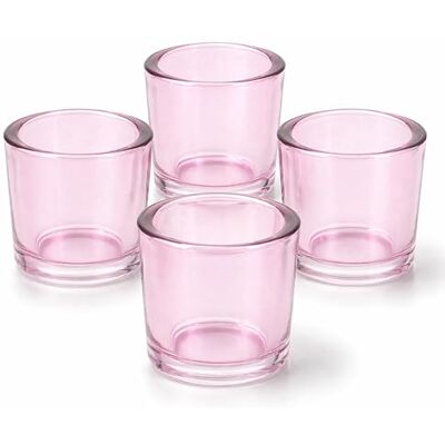 Creativery Teelichtgläser 6,5 x 6 cm aus dickwandigem Glas 4er Set runde Teelichthalter für Teelichter bis 38 mm Kerzengläser für kleine Kerzen & Votivkerzen bis Ø 4 cm Windlichter Hellrosa Creativery Teelichtgläser 6,5 x 6 cm aus dickwandigem Glas 4er Set runde Teelichthalter für Teelichter bis 38 mm Kerzengläser für kleine Kerzen & Votivkerzen bis Ø 4 cm Windlichter Hellrosa