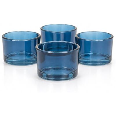 Creativery Teelichtgläser 5,1 x 3,3 cm Glas 4er Set runde Teelichthalter für Teelichter bis 38 mm Kerzengläser für kleine Kerzen & Votivkerzen bis Ø 4 cm Dunkelblau transparent Creativery Teelichtgläser 5,1 x 3,3 cm Glas 4er Set runde Teelichthalter für Teelichter bis 38 mm Kerzengläser für kleine Kerzen & Votivkerzen bis Ø 4 cm Dunkelblau transparent