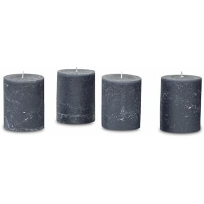 Loberon Kerze 4er Set Virrans, anthrazit Handgearbeitete Echtwachskerzen, Durchgefärbt, Lange Brenndauer, Adventskerzen, Adventskranz, Stumpenkerzen, Paraffinwachs Loberon Kerze 4er Set Virrans, anthrazit Handgearbeitete Echtwachskerzen, Durchgefärbt, Lange Brenndauer, Adventskerzen, Adventskranz, Stumpenkerzen, Paraffinwachs