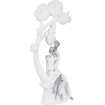 Casablanca modernes Design Casablanca Figur Tree of Love Kunstharz Weiß-Matt Metallische Optik Höhe 40cm x Breite 21cm Baum-Paar-Motiv Casablanca modernes Design Casablanca Figur Tree of Love Kunstharz Weiß-Matt Metallische Optik Höhe 40cm x Breite 21cm Baum-Paar-Motiv
