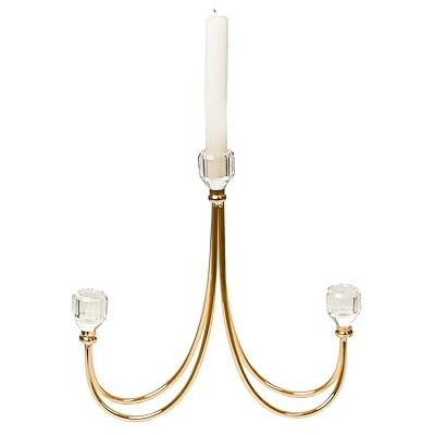 Fijalo Modell: Kerzenleuchter 3 Flammen - Metall Gold/Glas Fijalo Modell: Kerzenleuchter 3 Flammen - Metall Gold/Glas
