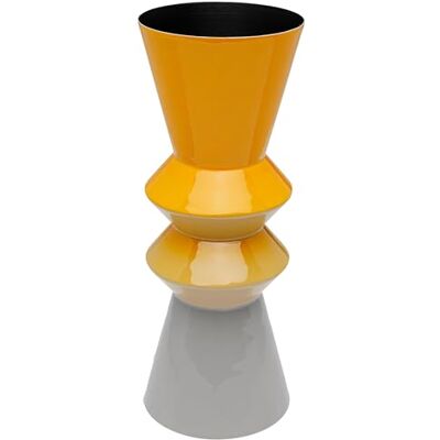 Kare Design Vase RICI Swing, Gelb, 35cm Höhe, Blumenvase, Dekorationsvase, Gefäß für Blumen, Tischvase, Wohnzimmer Kare Design Vase RICI Swing, Gelb, 35cm Höhe, Blumenvase, Dekorationsvase, Gefäß für Blumen, Tischvase, Wohnzimmer