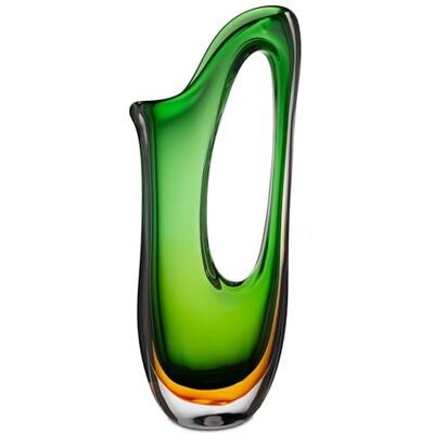 rituali domestici LALIRA Grüne Vase, 17 x 7,5 x 41 cm, Kollektion aus Glas rituali domestici LALIRA Grüne Vase, 17 x 7,5 x 41 cm, Kollektion aus Glas
