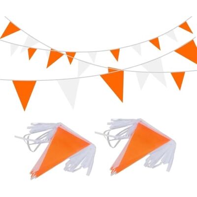 MZSKLW Wimpelkette 3 Wimpel-Banner, dreieckige Wimpelkette For Partydekorationen, Hochzeit, Geburtstag, Zuhause im Freien(Orange white) MZSKLW Wimpelkette 3 Wimpel-Banner, dreieckige Wimpelkette For Partydekorationen, Hochzeit, Geburtstag, Zuhause im Freien(Orange white)