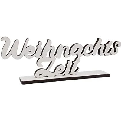 Melis Deko-Schriftzug Weihnachtszeit – Weihnachten Weihnachts-deko aus Holz in weiß – 20cm Melis Deko-Schriftzug Weihnachtszeit – Weihnachten Weihnachts-deko aus Holz in weiß – 20cm