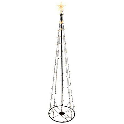 Spetebo LED Lichterbaum mit Stern Höhe 240 cm / 154 Lichter warmweiß LED Weihnachtsbaum beleuchtet Deko Baum Tannenbaum Außen Spetebo LED Lichterbaum mit Stern Höhe 240 cm / 154 Lichter warmweiß LED Weihnachtsbaum beleuchtet Deko Baum Tannenbaum Außen