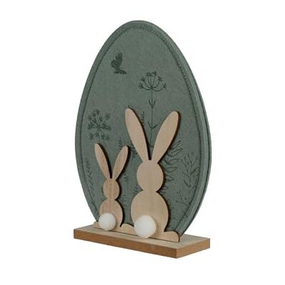 Decoris Dekofigur Osterei mit Osterhasen 20,5cm Filz Holz Dekoei mit Hasen für Ostern Frühling Osterdeko Osterschmuck Osterfiguren Ostergeschenk Frühlingsdeko Tischdeko Grün Natur Decoris Dekofigur Osterei mit Osterhasen 20,5cm Filz Holz Dekoei mit Hasen für Ostern Frühling Osterdeko Osterschmuck Osterfiguren Ostergeschenk Frühlingsdeko Tischdeko Grün Natur