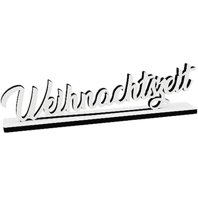 Melis Deko-Schriftzug Weihnachtszeit – Weihnachts-deko Weihnachtszeit aus Holz in weiß – 20cm Melis Deko-Schriftzug Weihnachtszeit – Weihnachts-deko Weihnachtszeit aus Holz in weiß – 20cm