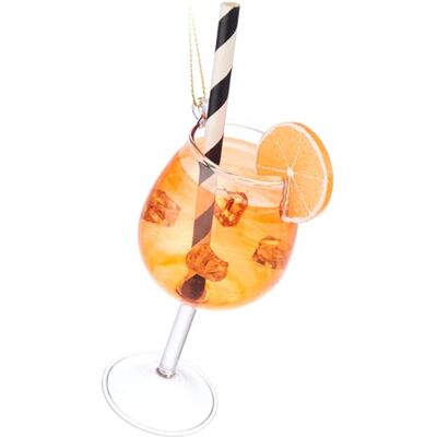 BRUBAKER Orangen Cocktail Spritz Weihnachtskugel aus Glas Cocktailglas mit Strohhalm, Eiswürfeln & Orangenscheibe Handbemalte Christbaumschmuck Figur Lustiger Weihnachtsdeko Anhänger BRUBAKER Orangen Cocktail Spritz Weihnachtskugel aus Glas Cocktailglas mit Strohhalm, Eiswürfeln & Orangenscheibe Handbemalte Christbaumschmuck Figur Lustiger Weihnachtsdeko Anhänger