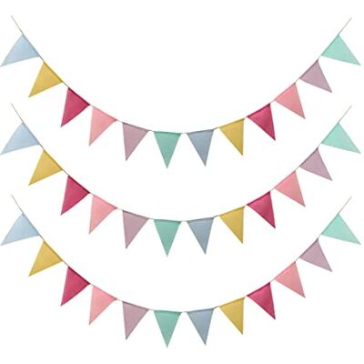 Partyhausy Wimpelkette outdoor 3 stück pack wimpel girlande, wimpelkette outdoor wetterfest stoff, Anwendbar für Geburtstag Party Indoor outdoor Dekoration Partyhausy Wimpelkette outdoor 3 stück pack wimpel girlande, wimpelkette outdoor wetterfest stoff, Anwendbar für Geburtstag Party Indoor outdoor Dekoration