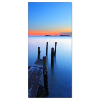 Wallario Selbstklebende Türtapete Steg im Wasser Abendstimmung am Meer Türposter 93 x 205 cm Abwischbar, rückstandsfrei zu entfernen Wallario Selbstklebende Türtapete Steg im Wasser Abendstimmung am Meer Türposter 93 x 205 cm Abwischbar, rückstandsfrei zu entfernen