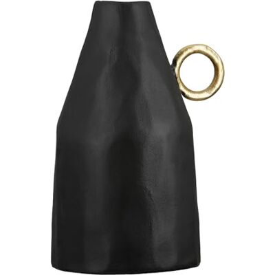 GILDE Vase Dora - Schwarz Aluminium - 31cm hoch GILDE Vase Dora - Schwarz Aluminium - 31cm hoch