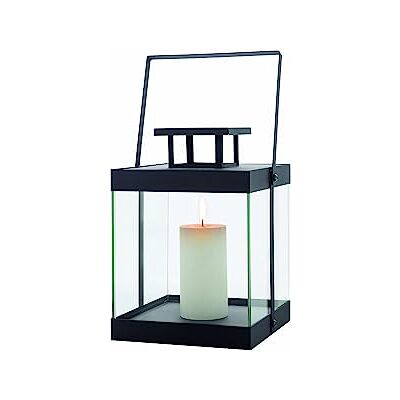 blomus -FINCA- Laterne S aus pulverbeschichtetem Metall, Windlicht, exklusive Optik, modernes Wohnaccessoire, stimmungsvolle Atmosphäre, Indoor-Nutzung (H / B / T: 29,5 x 22 x 22 cm, Schwarz, 63686) blomus -FINCA- Laterne S aus pulverbeschichtetem Metall, Windlicht, exklusive Optik, modernes Wohnaccessoire, stimmungsvolle Atmosphäre, Indoor-Nutzung (H / B / T: 29,5 x 22 x 22 cm, Schwarz, 63686)