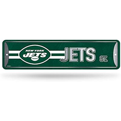 Rico Industries NFL New York Jets Home Decor Metall-Straßenschild (10,2 x 38,1 cm), ideal für Zuhause, Büro, Schlafzimmer und Männerhöhle, hergestellt in Silber Rico Industries NFL New York Jets Home Decor Metall-Straßenschild (10,2 x 38,1 cm), ideal für Zuhause, Büro, Schlafzimmer und Männerhöhle, hergestellt in Silber