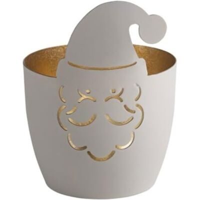 Gift Company Madras Windlicht Weihnachtsmann weiß/Gold Gift Company Madras Windlicht Weihnachtsmann weiß/Gold