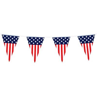 BF Souvenirs USA Wimpelkette 6m Stars and Stripes – Amerikanische Flaggen Girlande mit großen Wimpeln 20x30 cm – Wetterfest & Wiederverwendbar – USA Deko für Gartenparty, Events & Public Viewing BF Souvenirs USA Wimpelkette 6m Stars and Stripes – Amerikanische Flaggen Girlande mit großen Wimpeln 20x30 cm – Wetterfest & Wiederverwendbar – USA Deko für Gartenparty, Events & Public Viewing