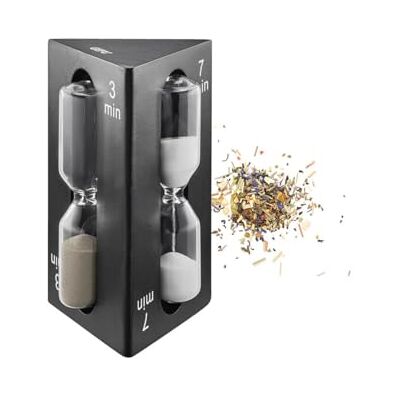 GEFU SANDO Tee-Sanduhr 3-Zeiten Eieruhr 2, 3, 7 Min. Borosilikatglas Drei farbige Uhren für Grün-, Schwarz-, Kräuter- & Früchtetee 10 cm kompaktes Format Stromfrei & präzise GEFU SANDO Tee-Sanduhr 3-Zeiten Eieruhr 2, 3, 7 Min. Borosilikatglas Drei farbige Uhren für Grün-, Schwarz-, Kräuter- & Früchtetee 10 cm kompaktes Format Stromfrei & präzise