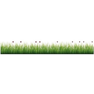 CREARREDA cr-53004 Gras und Marienkäfer Grenze Aufkleber CREARREDA cr-53004 Gras und Marienkäfer Grenze Aufkleber