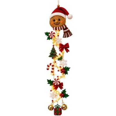Generic Weihnachts-Türhänger-Ornament, LED-Glüh-Filz-Plüschfiguren 47 Zoll Schneemann Engel Lebkuchen Weihnachtsmann Design Innenfenster Wand Urlaubsdekoration Generic Weihnachts-Türhänger-Ornament, LED-Glüh-Filz-Plüschfiguren 47 Zoll Schneemann Engel Lebkuchen Weihnachtsmann Design Innenfenster Wand Urlaubsdekoration