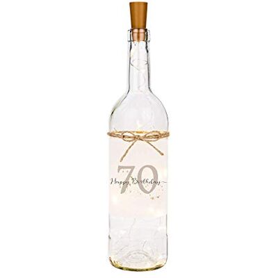 Manufaktur Liebevoll Flaschenlicht Happy Birthday 70 Geld Geschenk runder Geburtstag Geburtstagsgeschenk Geld Geschenk Geburtstag Leuchtflasche Frau Mann Oma Opa Mama Papa Deko Flasche mit Spruch Manufaktur Liebevoll Flaschenlicht Happy Birthday 70 Geld Geschenk runder Geburtstag Geburtstagsgeschenk Geld Geschenk Geburtstag Leuchtflasche Frau Mann Oma Opa Mama Papa Deko Flasche mit Spruch