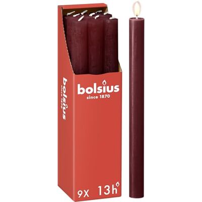 BOLSIUS - Rustik - 27 x 2,3 cm - Bordeauxrot - Kerzen BOLSIUS - Rustik - 27 x 2,3 cm - Bordeauxrot - Kerzen