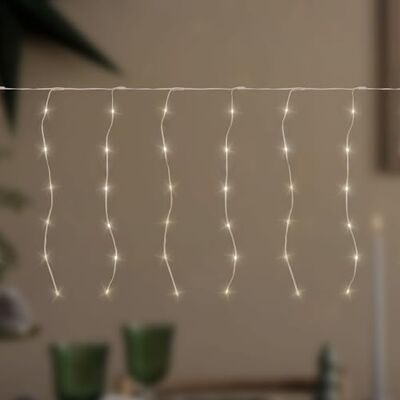 ECD Germany LED Lichtervorhang 6m, 240 LEDs Warmweiß, Timer, 19 Modi, Weihnachtsdeko Innen/Außen, 40 Stränge, LED Lichterketten Vorhang mit Fernbedienung, Weihnachten Fenster Lichterkettenvorhang ECD Germany LED Lichtervorhang 6m, 240 LEDs Warmweiß, Timer, 19 Modi, Weihnachtsdeko Innen/Außen, 40 Stränge, LED Lichterketten Vorhang mit Fernbedienung, Weihnachten Fenster Lichterkettenvorhang