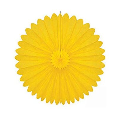PARTY DISCOUNT Deko-Fächer ca. Ø 60 cm, gelb PARTY DISCOUNT Deko-Fächer ca. Ø 60 cm, gelb