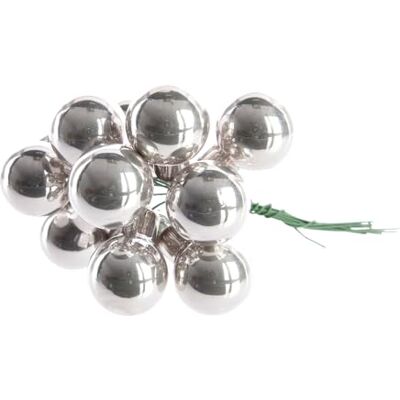 Kaemingk Spiegelbeeren Glas 2cm 144 Stück mini Weihnachtskugeln am Draht Silber glänzend Kaemingk Spiegelbeeren Glas 2cm 144 Stück mini Weihnachtskugeln am Draht Silber glänzend