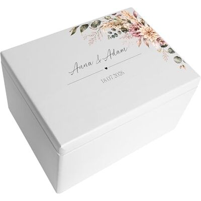 Creative Weiße Hochzeitsgeschenke Personalisiert für Brautpaar Blumen Geschenk zur Hochzeit Erinnerungsbox Hochzeit Holzkiste mit Deckel Personalisiertes Hochzeitsgeschenk Farbdruck Creative Weiße Hochzeitsgeschenke Personalisiert für Brautpaar Blumen Geschenk zur Hochzeit Erinnerungsbox Hochzeit Holzkiste mit Deckel Personalisiertes Hochzeitsgeschenk Farbdruck