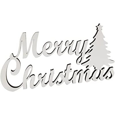 Melis Deko-Schriftzug Merry Christmas – Weihnachten Weihnachts-deko aus Holz in weiß – 30cm Melis Deko-Schriftzug Merry Christmas – Weihnachten Weihnachts-deko aus Holz in weiß – 30cm