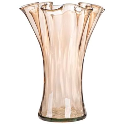 GILDE Vase Artesania Glas bauchig organisch braun Höhe 23cm x Ø 20cm Europäische Herstellung GILDE Vase Artesania Glas bauchig organisch braun Höhe 23cm x Ø 20cm Europäische Herstellung
