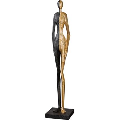 Casablanca modernes Design Casablanca große Deko Figur Skulptur XXL Menschen Statue Dekofigur aus Kunstharz Farbe: Gold Schwarz außergewöhnliche Dekoration Höhe 153 cm Casablanca modernes Design Casablanca große Deko Figur Skulptur XXL Menschen Statue Dekofigur aus Kunstharz Farbe: Gold Schwarz außergewöhnliche Dekoration Höhe 153 cm