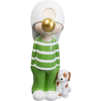 Kare Design Deko Figur Bubble Boy, Grün/Weiß, Handbemalt, Unikat, Große Wohnzimmerdekoration, Bodenfigur, Statue, für Regale, 82x36x42 cm (H/B/T) Kare Design Deko Figur Bubble Boy, Grün/Weiß, Handbemalt, Unikat, Große Wohnzimmerdekoration, Bodenfigur, Statue, für Regale, 82x36x42 cm (H/B/T)