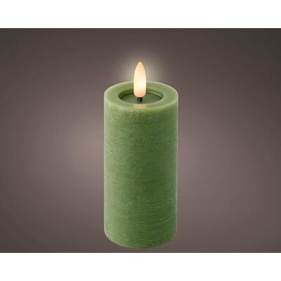 Lumineo LED Kerze Wachs grün/warmes Weiss 12,5cm LED Stumpenkerze mit 6-Stunden-Timer Flackernde Flamme Effekt Echtwachskerze batteriebetrieben Dekokerze Tischdeko Lumineo LED Kerze Wachs grün/warmes Weiss 12,5cm LED Stumpenkerze mit 6-Stunden-Timer Flackernde Flamme Effekt Echtwachskerze batteriebetrieben Dekokerze Tischdeko