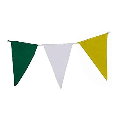 Deitert ® Wimpelkette aus Stoff Premiumqualität Wetterfest 10&50m 100% Fahnenpolyester 4 Wimpel pro Meter Mit Nylonseil Outdoor Deko für Schützenfest, Straßenfest-Partys & Geburtstage Deitert ® Wimpelkette aus Stoff Premiumqualität Wetterfest 10&50m 100% Fahnenpolyester 4 Wimpel pro Meter Mit Nylonseil Outdoor Deko für Schützenfest, Straßenfest-Partys & Geburtstage