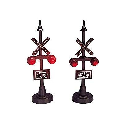 Lemax Set of 2 Railway Stop Lights by Lemax Set of 2 Railway Stop Lights by