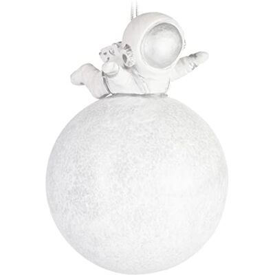 BRUBAKER Astronaut auf dem Mond Weihnachtskugel aus Glas Handbemalt Mundgeblasen Mondlandung Christbaumschmuck für Weltraum Fans Figuren Lustig Weihnachtsdeko Anhänger Grau Baumkugel BRUBAKER Astronaut auf dem Mond Weihnachtskugel aus Glas Handbemalt Mundgeblasen Mondlandung Christbaumschmuck für Weltraum Fans Figuren Lustig Weihnachtsdeko Anhänger Grau Baumkugel