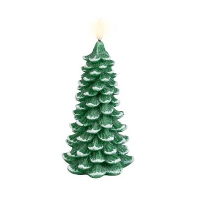 Lumineo LED Kerze Tannenbaum aus Wachs schneebedeckt 18,5x8,5cm Flacker Effekt Timer 90 Minuten batteriebetriebene Winterdeko Weihnachtsdekoration Naturlook Lumineo LED Kerze Tannenbaum aus Wachs schneebedeckt 18,5x8,5cm Flacker Effekt Timer 90 Minuten batteriebetriebene Winterdeko Weihnachtsdekoration Naturlook
