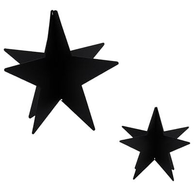 Spetebo Metall Deko Stern schwarz im 2er Set – 14 und 8 cm – Weihnachtsdeko Sterne Advent Weihnachts Dekoration Tischdekoration Fensterdekoration Spetebo Metall Deko Stern schwarz im 2er Set – 14 und 8 cm – Weihnachtsdeko Sterne Advent Weihnachts Dekoration Tischdekoration Fensterdekoration