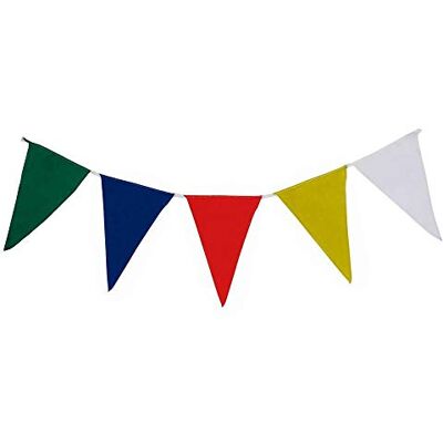 Deitert ® Wimpelkette aus Stoff Premiumqualität Wetterfest 10&50m 100% Fahnenpolyester 4 Wimpel pro Meter Mit Nylonseil Outdoor Deko für Schützenfest, Straßenfest-Partys & Geburtstage Deitert ® Wimpelkette aus Stoff Premiumqualität Wetterfest 10&50m 100% Fahnenpolyester 4 Wimpel pro Meter Mit Nylonseil Outdoor Deko für Schützenfest, Straßenfest-Partys & Geburtstage