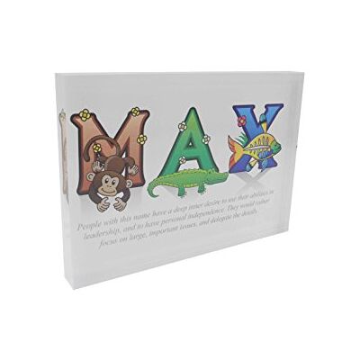 ART 7,4 x 10,5 x 2 cm Boy'Namen mit, d. h. Max, A7, poliert, Diamant, Acryl, Hochzeitsgeschenk, Mehrfarbig, Farbe ART 7,4 x 10,5 x 2 cm Boy'Namen mit, d. h. Max, A7, poliert, Diamant, Acryl, Hochzeitsgeschenk, Mehrfarbig, Farbe