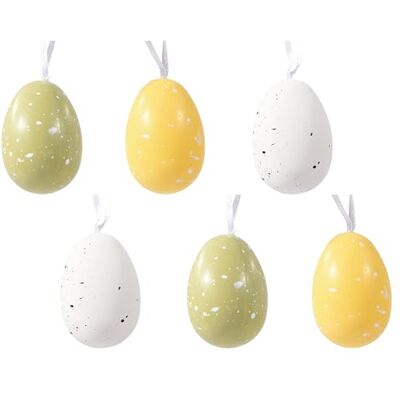Decoris Ostereier zum Aufhängen 6x9cm gesprenkelt 6er Set Plastikeier mit Aufhänger Kunststoff Deko Eier für Ostern Frühling Kunststoffeier Osterdeko Hängedeko Frühlingsdeko bruchfest Weiß Gelb Grün Decoris Ostereier zum Aufhängen 6x9cm gesprenkelt 6er Set Plastikeier mit Aufhänger Kunststoff Deko Eier für Ostern Frühling Kunststoffeier Osterdeko Hängedeko Frühlingsdeko bruchfest Weiß Gelb Grün