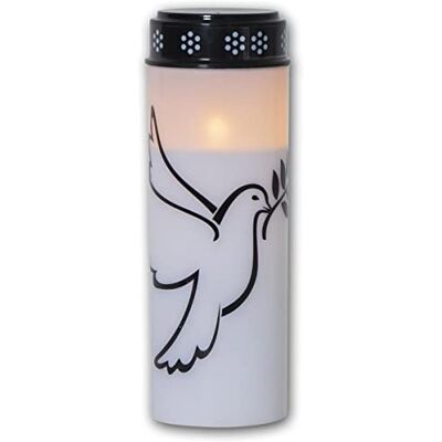 Star Trading LED-Grablicht "Taube", Höhe 21cm, Batterie & Timer, flackernd, warmweiß, für Innen- und Außenbereich Star Trading LED-Grablicht "Taube", Höhe 21cm, Batterie & Timer, flackernd, warmweiß, für Innen- und Außenbereich