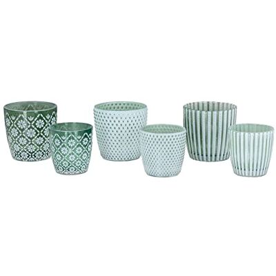 levandeo 6er Set Teelichthalter Grün Weiß Glas Windlicht Tischdeko Kerzenhalter Kerzen Deko Wohndeko Kerzenglas levandeo 6er Set Teelichthalter Grün Weiß Glas Windlicht Tischdeko Kerzenhalter Kerzen Deko Wohndeko Kerzenglas