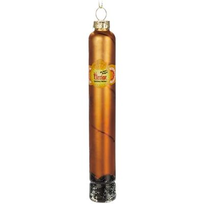 BRUBAKER Zigarre Handbemalte Weihnachtskugel aus Glas 14 cm Baumkugel Weihnachtsdekoration Braun Mundgeblasener Christbaumschmuck Figur Lustig Deko Anhänger BRUBAKER Zigarre Handbemalte Weihnachtskugel aus Glas 14 cm Baumkugel Weihnachtsdekoration Braun Mundgeblasener Christbaumschmuck Figur Lustig Deko Anhänger