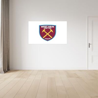 Licensed Decor Lizenziertes Decor West Ham United FC Vinyl-Wandaufkleber, groß, 130 cm breit x 80 cm hoch, Farbwappen auf Weiß Licensed Decor Lizenziertes Decor West Ham United FC Vinyl-Wandaufkleber, groß, 130 cm breit x 80 cm hoch, Farbwappen auf Weiß