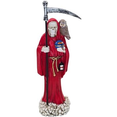 Santa Muerte Rote Resinfigur Handbemalt - 20cm Santa Muerte Rote Resinfigur Handbemalt - 20cm
