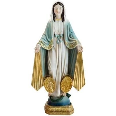 Inmaculada Romero IR Figur der Wundertätigen Jungfrau 30 cm. Sockelskulptur seitliche Medaillenstrahlen Inmaculada Romero IR Figur der Wundertätigen Jungfrau 30 cm. Sockelskulptur seitliche Medaillenstrahlen