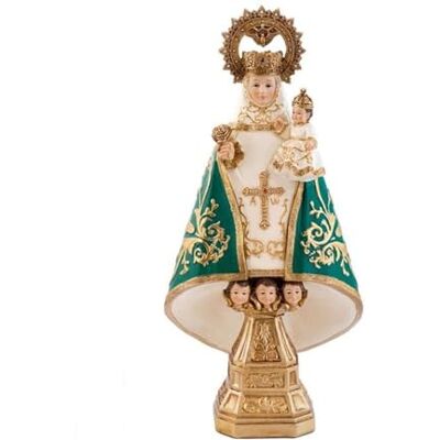 Inmaculada Romero IR Figur der Jungfrau von Covadonga 30 cm. Skulptur La Santina Asturias grüner Mantel aus Harz Inmaculada Romero IR Figur der Jungfrau von Covadonga 30 cm. Skulptur La Santina Asturias grüner Mantel aus Harz