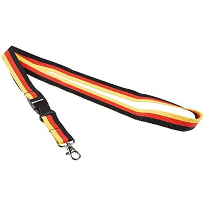 amscan Lanyard Deutschland 90 cm Polyester schwarz/rot/gelb, Mehrfarbig, 9905993 amscan Lanyard Deutschland 90 cm Polyester schwarz/rot/gelb, Mehrfarbig, 9905993